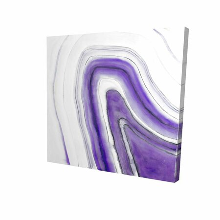 FONDO 16 x 16 in. Purple Round Geode-Print on Canvas FO2788675